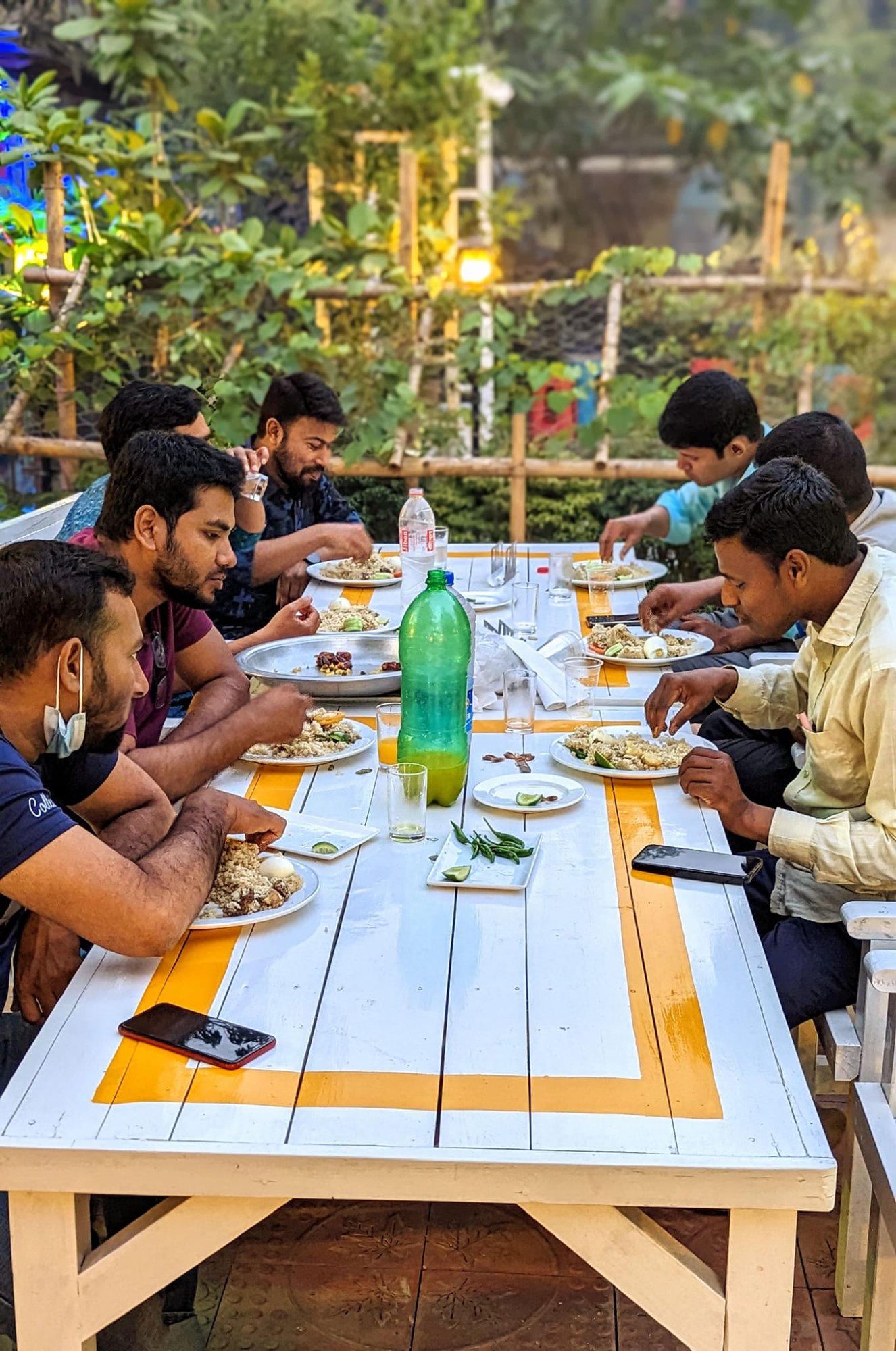 Friends feasting