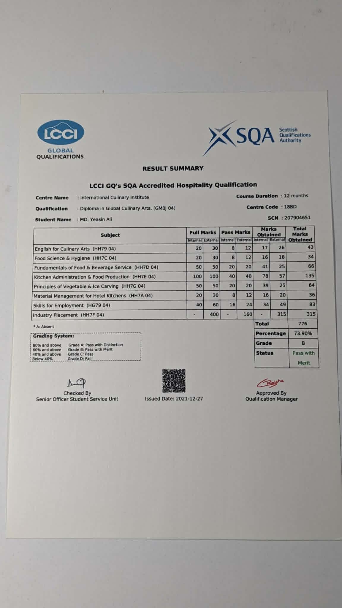Certificate
