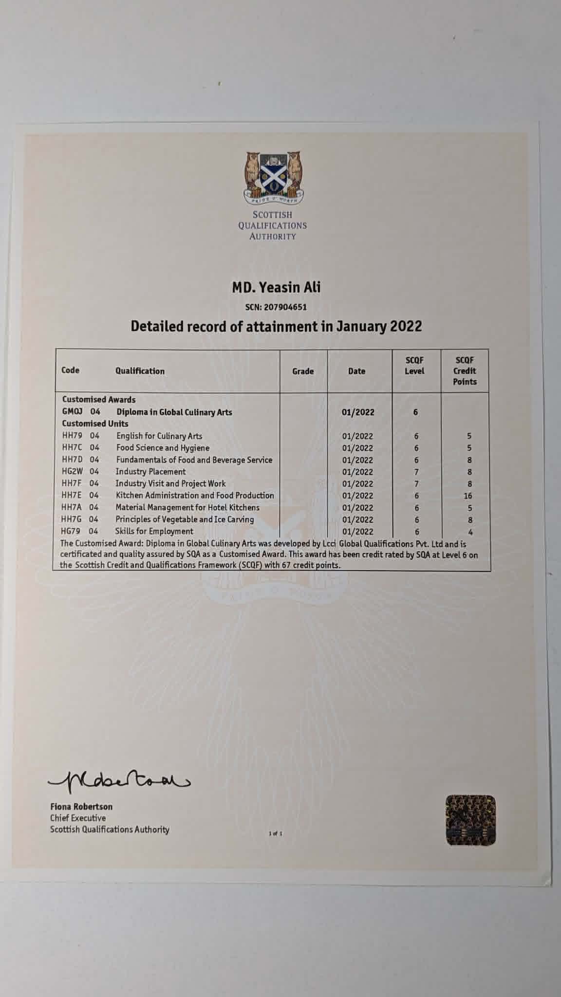 Certificate