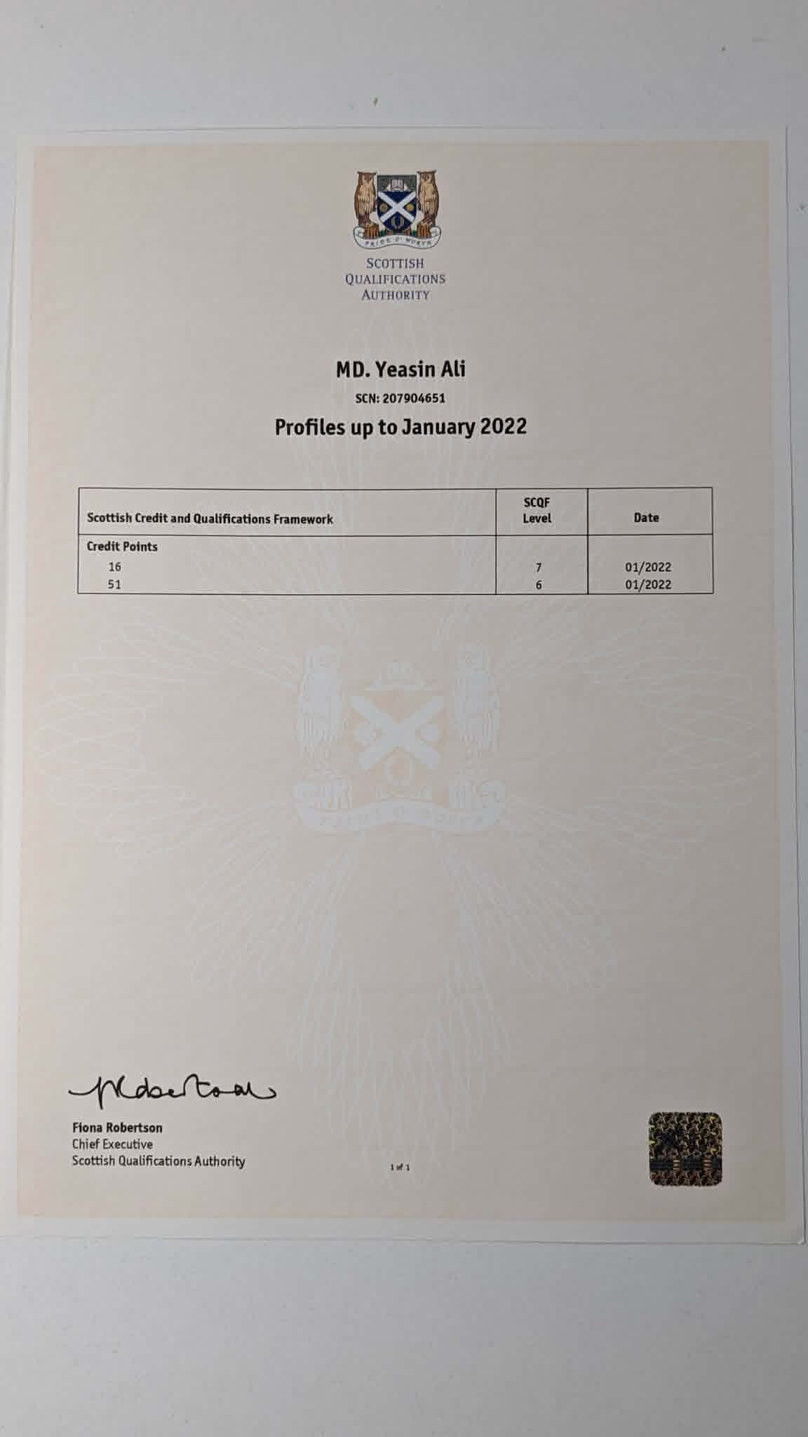 Certificate